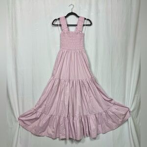 Abercrombie smocked lavender maxi dress with pockets